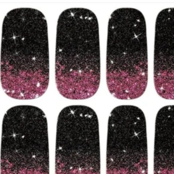 Colour Flash, “Fuchsia Ombré“ glitter fuchsia to black ombré design. - Picture 7 of 10
